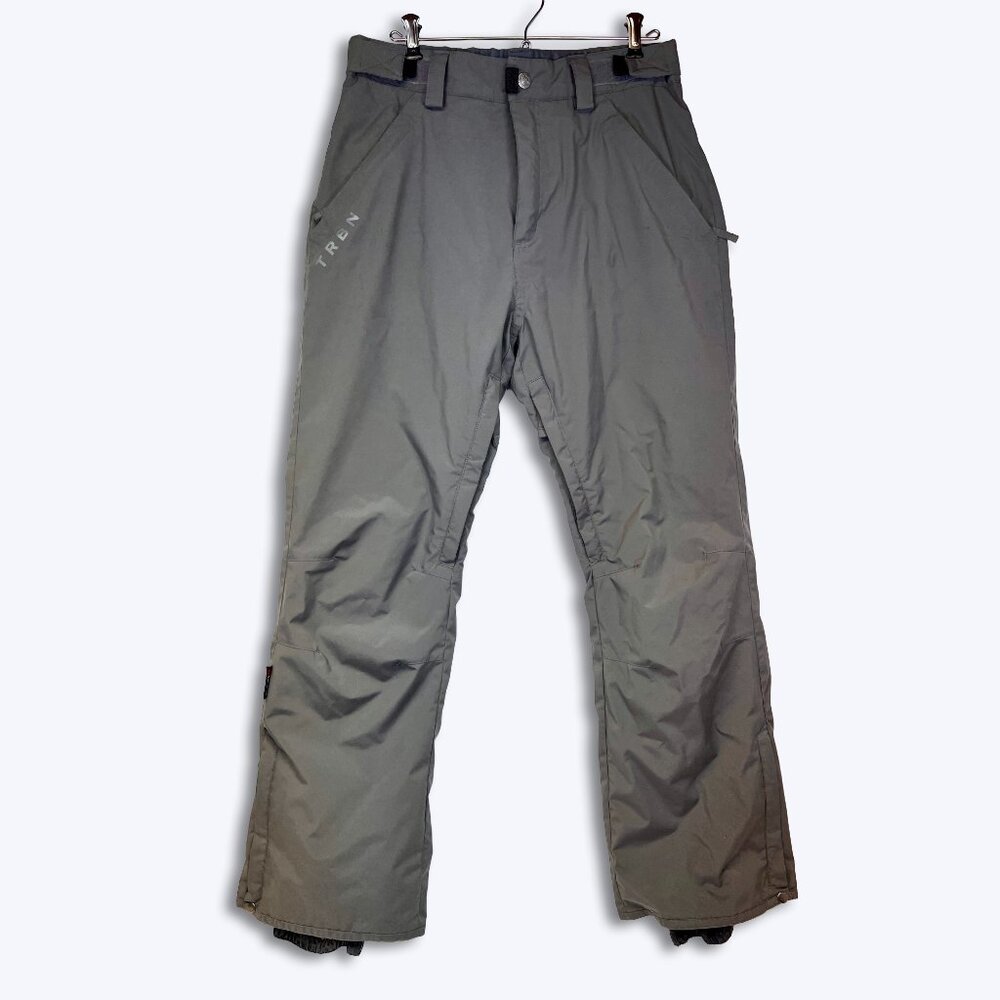 Turbine Ski Snowboard Snow Pants Gray Mens S 30x30 Insulated Zip Pockets Venting